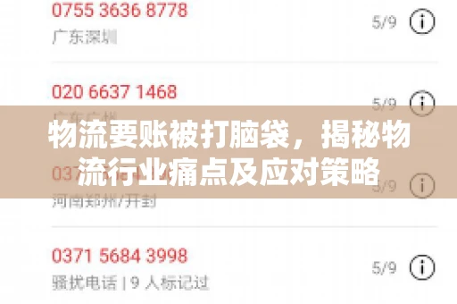 物流要账被打脑袋，揭秘物流行业痛点及应对策略