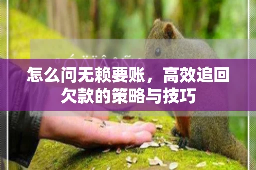 怎么问无赖要账，高效追回欠款的策略与技巧