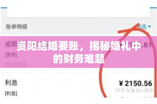 资阳结婚要账，揭秘婚礼中的财务难题