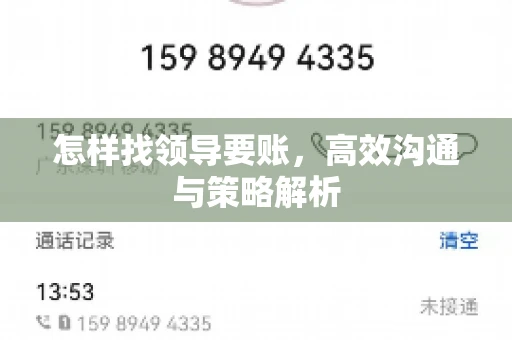 怎样找领导要账，高效沟通与策略解析
