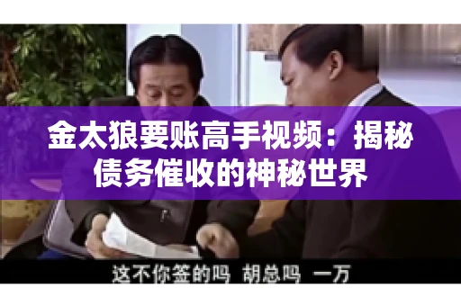 金太狼要账高手视频：揭秘债务催收的神秘世界