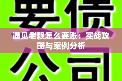 遇见老赖怎么要账：实战攻略与案例分析