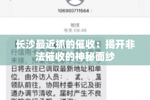 长沙最近抓的催收：揭开非法催收的神秘面纱