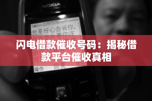 闪电借款催收号码：揭秘借款平台催收真相