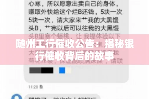 随州工行催收公告：揭秘银行催收背后的故事
